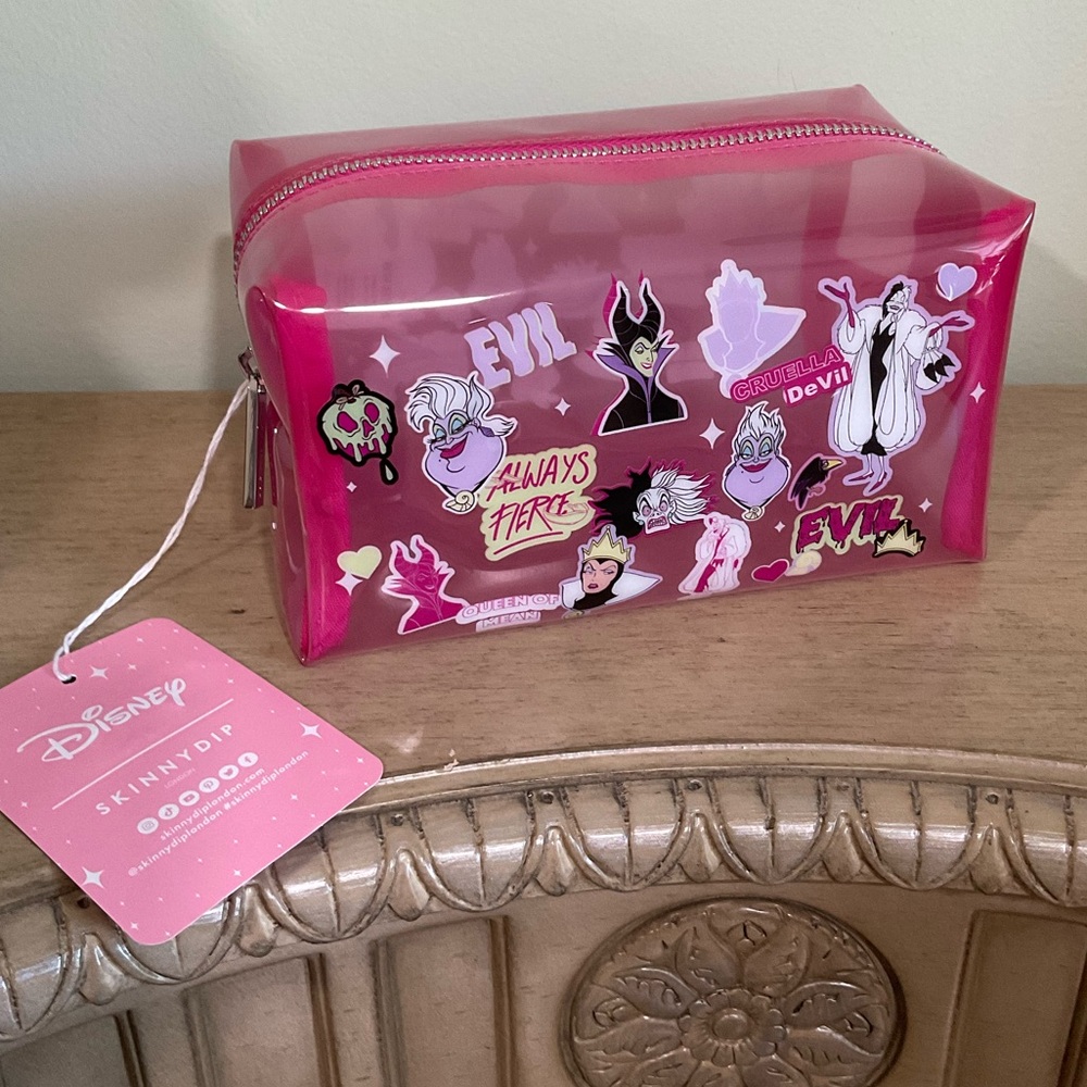 💕Skinny Dip x Disney Villains Pink Makeup Bag
